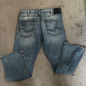 Men's Silver Blue Jeans
